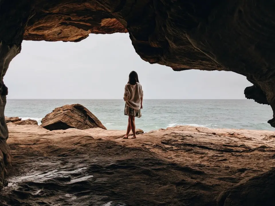Looking out to sea from the Manly wormhole in Sydney