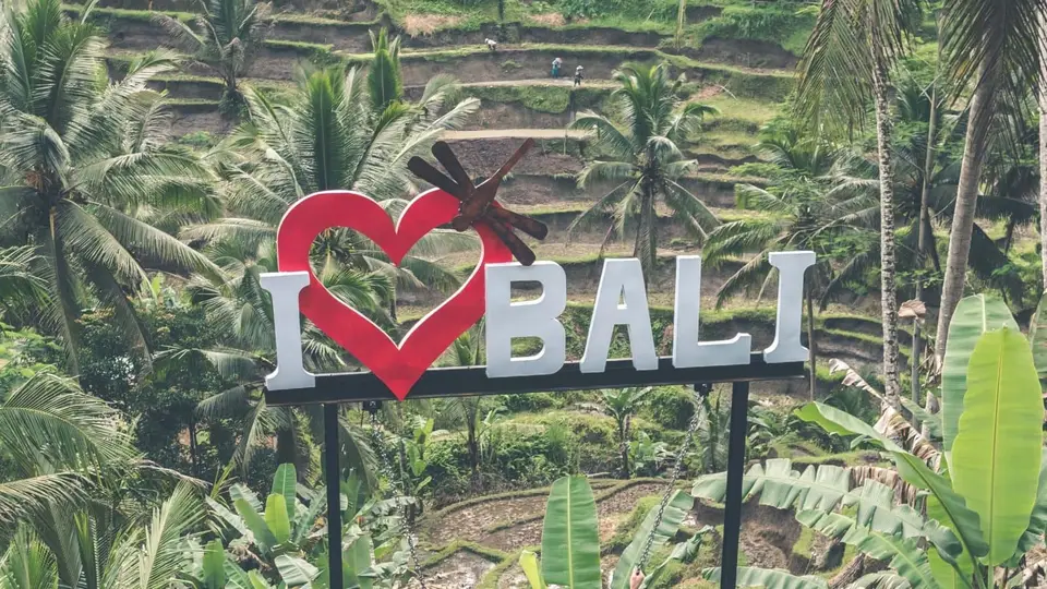 Ubud 3 day itinerary - I love Bali sign