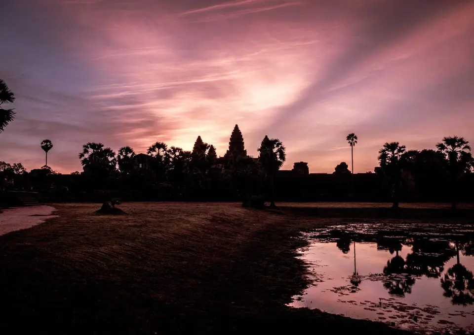 Image of Angkor Wat Cambodia at sunrise