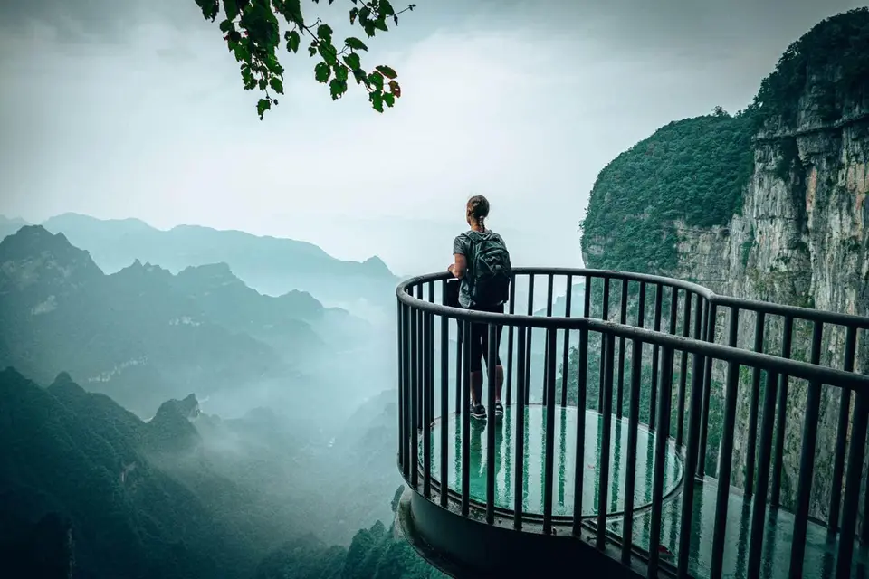 The Tianmen mountain lookout