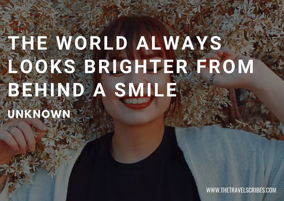 Smile caption about love