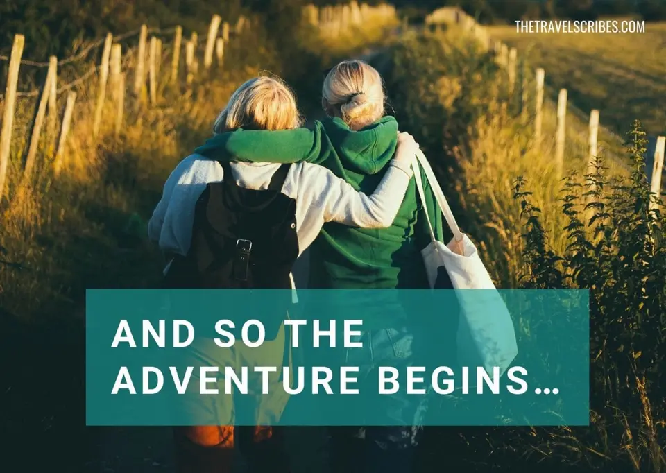 Caption for friends - and so the adventure begins