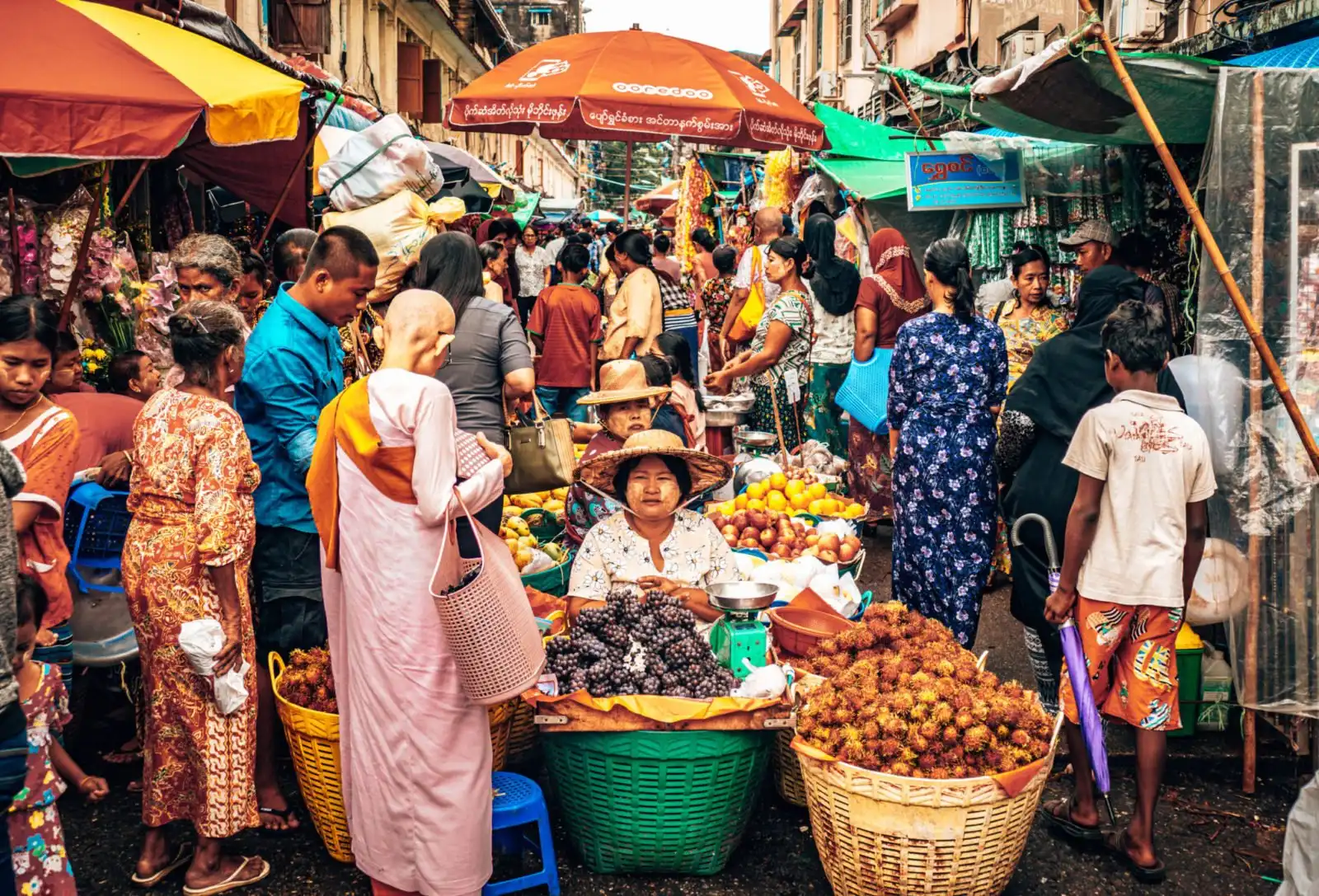 Downtown Yangon market