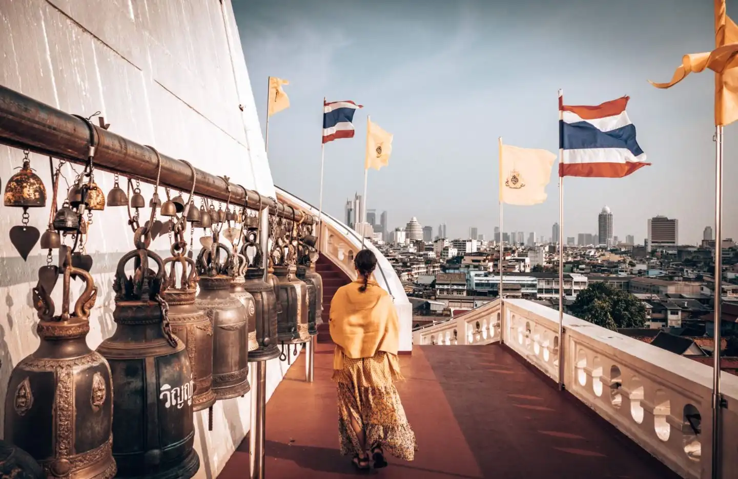 Picture of girl at the Mount Temple in Bangkok Thailand