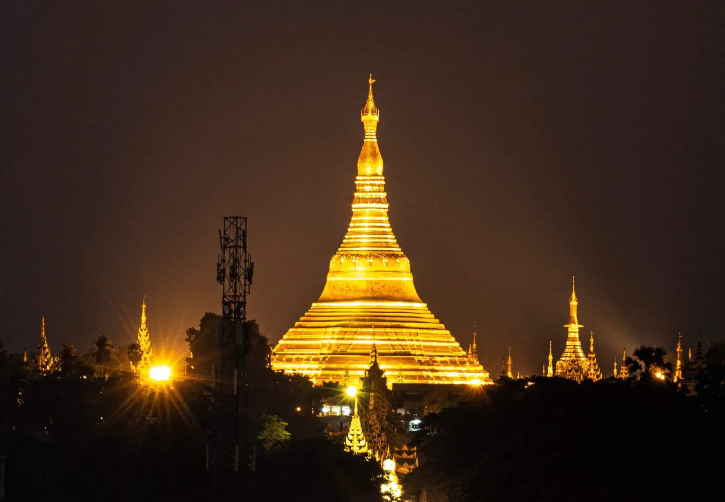 Yangon itinerary - 3 days in Yangon - Schwedagon Pagoda at night, in Yangon, Myanmar