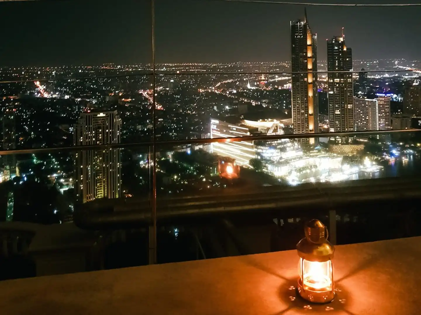 Picture of Bangkok night skyline from Sky bar