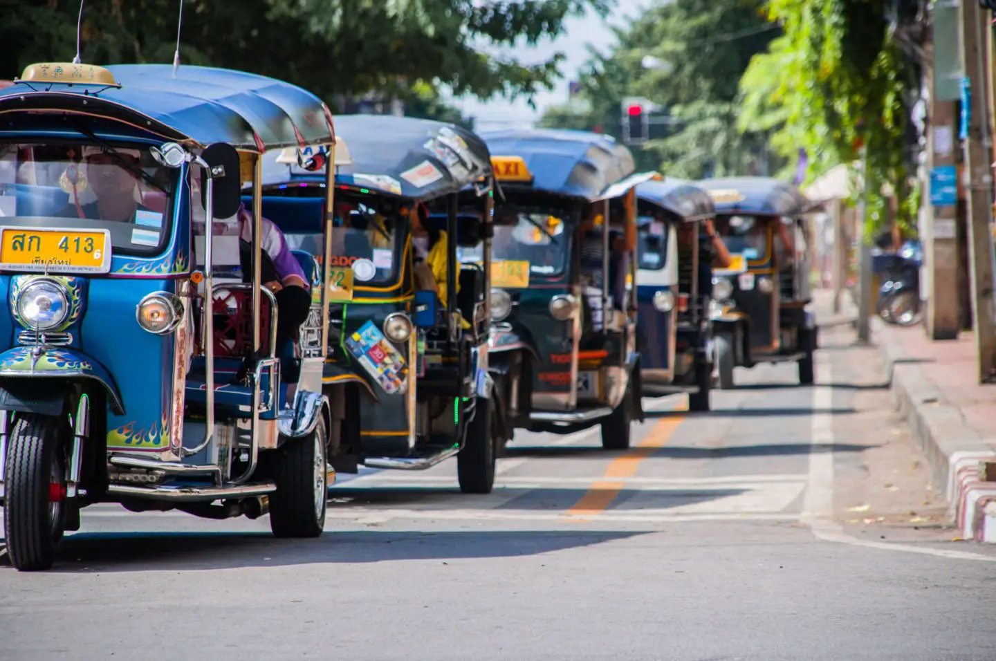 Picture of tuk tuk vehicles in Chiang Mai Thailand