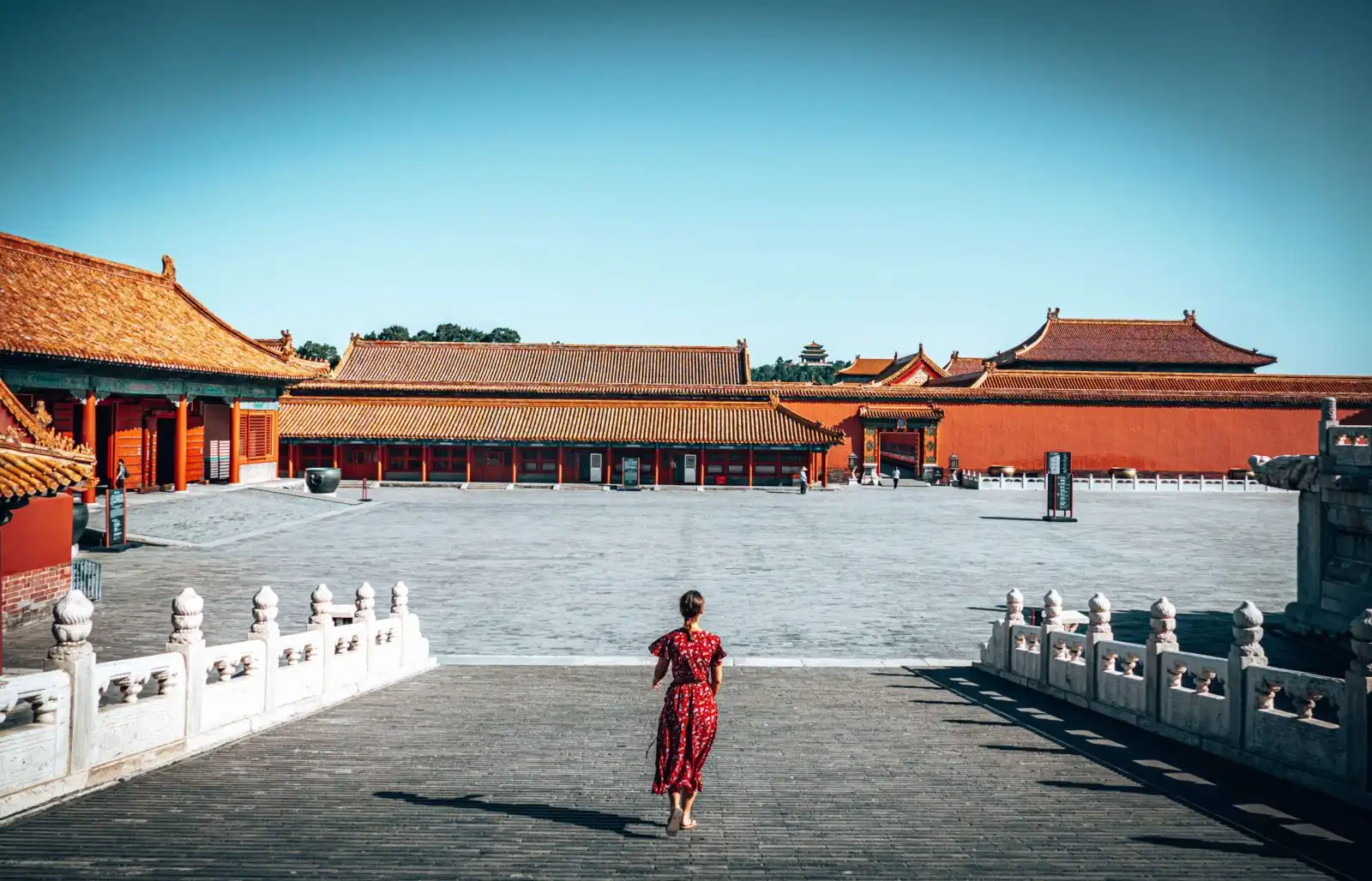 Picture of girl in the Forbidden City in Beijing, China