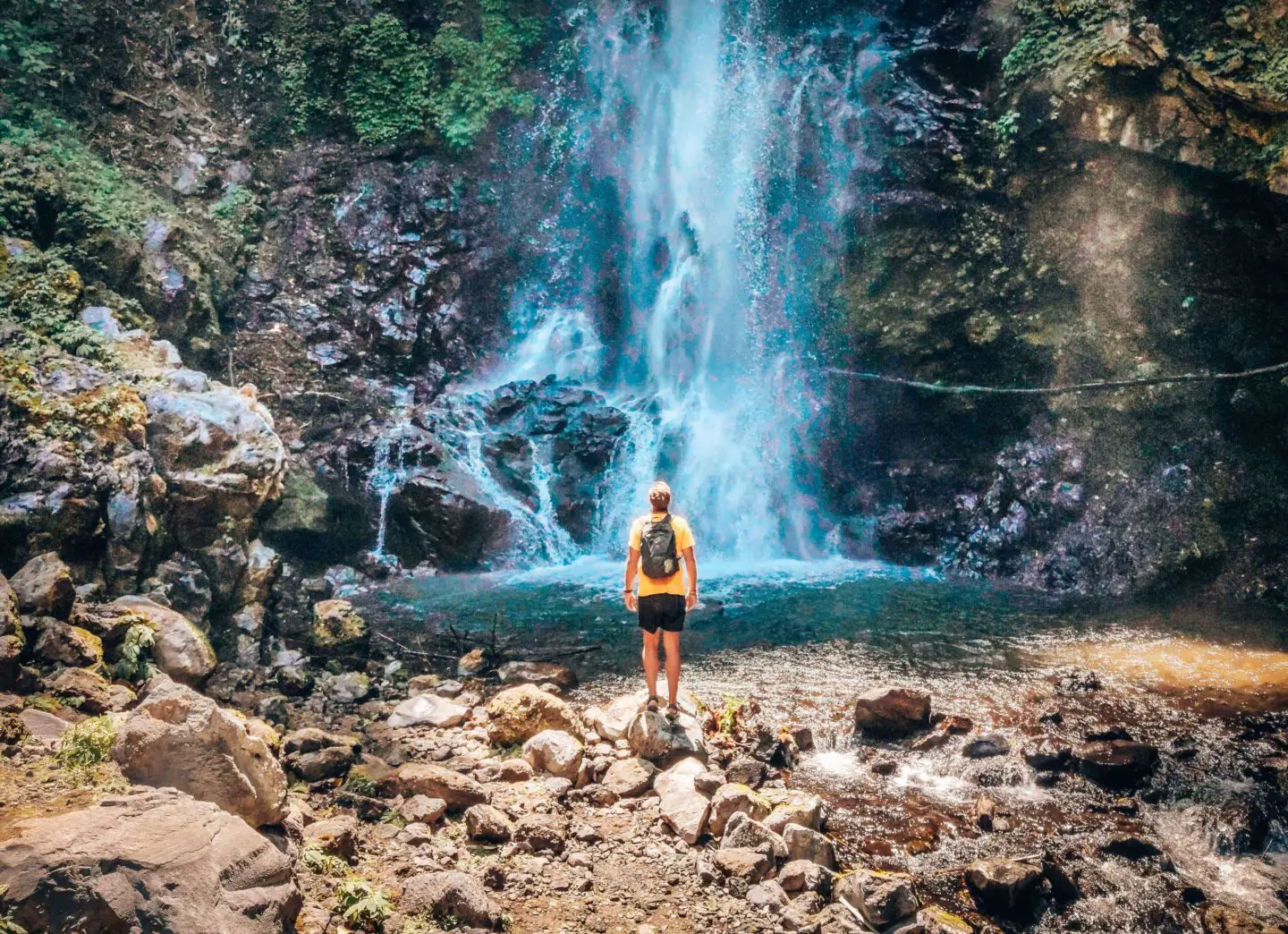 James at Melanting Waterfall in Munduk Bali Indonesia