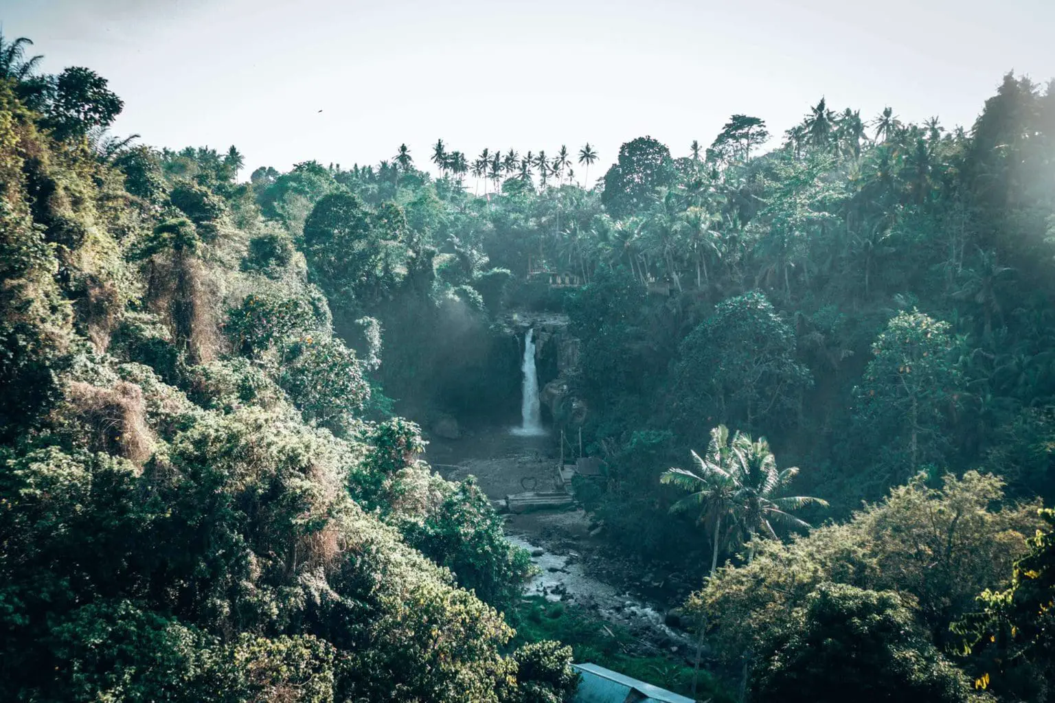 Ubud Waterfall - Tegenungan Waterfall from far