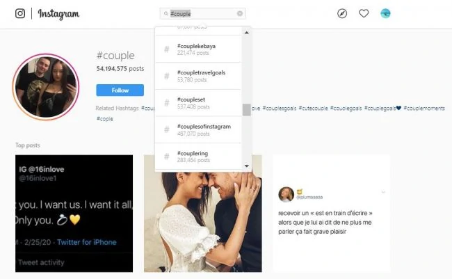 Couple hashtags - Instagram Search