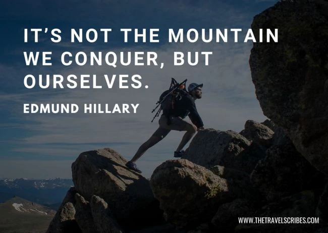 Inspirational hiking quote