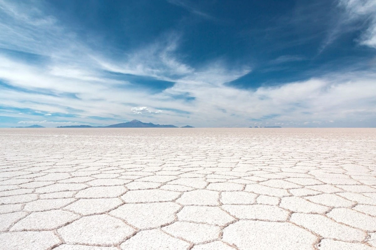 Famous Bolivian landmark - Uyuni Salt Flats