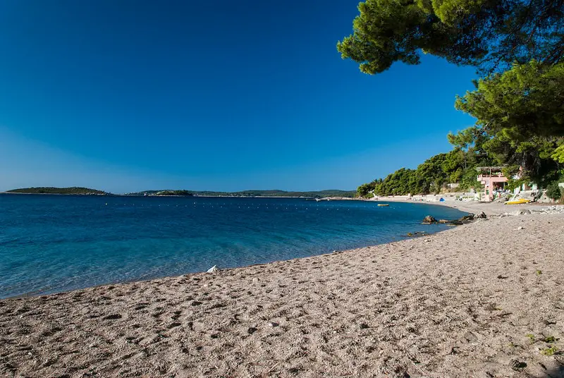 Korcula beach - island hopping in Croatia