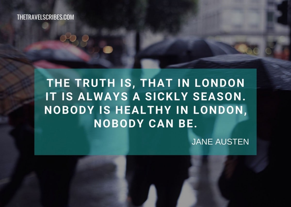 Quotes about london for Instagram - Jane Austen